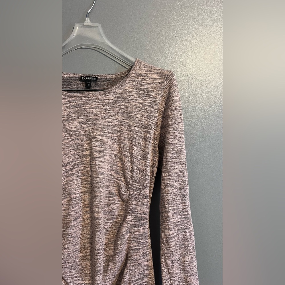 Express Women's Ruched Long Sleeve Dress - Picture 4 of 7
